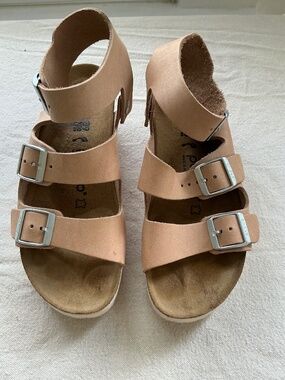 Papillio leather strappy wedge